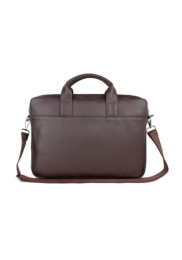 Kahverengi Evrak Ve Laptop Çantası 15,6 İnç Unisex Kahverengi