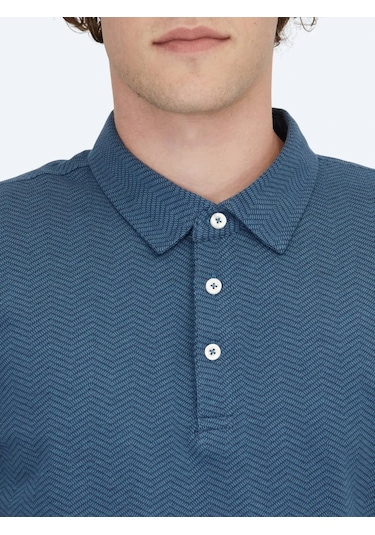 Kip Lacivert Polo Yaka %100 Pamuk T-shirt Lacivert