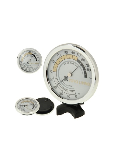 İç Mekan Termometresi Ve Higrometre Th123 Gümüş