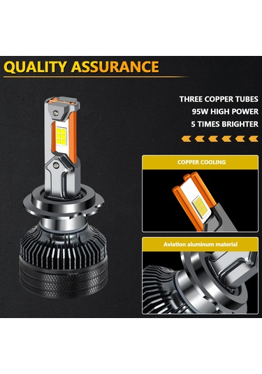 Yifomall Yüksek Performanslı 65w Led Far, 13000lm Parlaklık, Ip68 Su Geçirmez, 6000k Beyaz Işık, 9012/9005/9006/h1/h4/h7/h11 Uyumlu