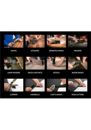 Pazly 4 Arada 1 Çok Fonksiyonlu Manuel Bıçak Bileme Ergonomik Verimli Keskinleştirici Ev Mutfak Aksesuarları