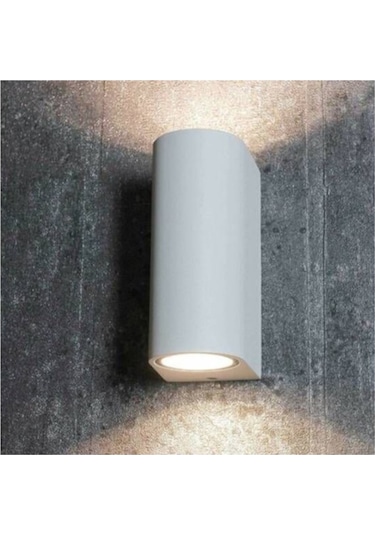 Amber Işık Ledli Iç Ve Dış Mekan Dekoratif Çift Yönlü Duvar Apliği Siyah