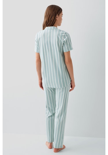 Pierre Cardin Kadın Yeşil Gömlek Pijama Takım Pc9153-s-v1 Yeşil