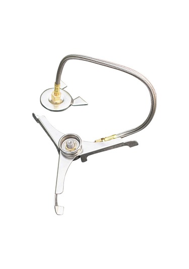 Mufunye Kampanya Harici Ateş Çevirici: Aluminium Alyüminyum Triko Adaptör, Evrensel Gaz Tankı Bağlantı Aracı, Taşınabilir Piknik Pişirme Yardımcısı Gümüş