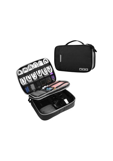 Sones Çok İşlevli Kulaklık Şarj Cihazı Veri Kablosu Saklama Çantası Taşınabilir Güç Paketi, Boyutlar: U, 25 X 18 X 7 Cm Diğer