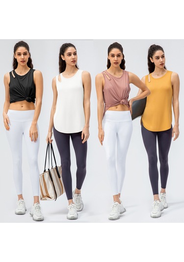 Geeksen Kadınlar Spor Atlet, Kolsuz Dik Yaka, Delikli Detaylı, Hızlı Kuruyan Koşu Tişörtü Siyah