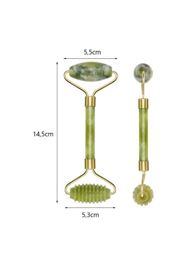 Yeşim Taşı Gua Sha Masaj Taşı Doğaltaş Tarak ve Yeşim Taşı Roller