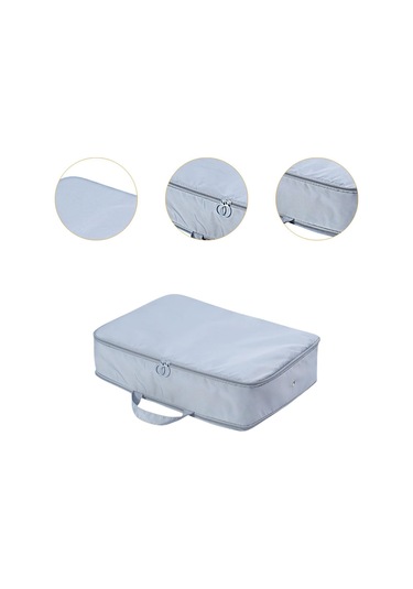 Homyl Yorgan Saklama Çantası Kendini Sıkıştırma Mavi