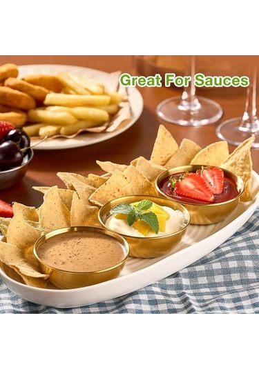 Ulzyvf Ve Soslar Paslanmaz Paket Mini Kaseleri, Kaseler İçin Hazırlık Daldırma Çelik Çelik Baharat 8 Fq Çelik