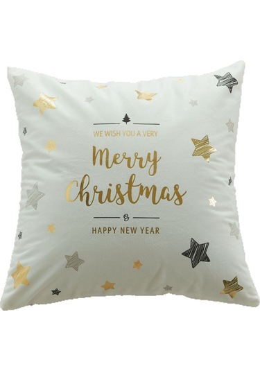 Cartoon Hand-painted Style Christmas Decorative Pillow No.146 Ekru