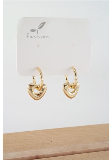 Kadın Vip Seri 316 L Çelik Antialerjik 2.5 Cm Yıldız Model Küpe-5194 Altın