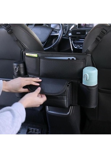Araba Koltuğu Arka Organizatör Pu Deri Ped Çanta Araba Depolama Organizatör Katlanabilir Doku Sak Oto Oto İç Aksesuar Dğ. 54162003
