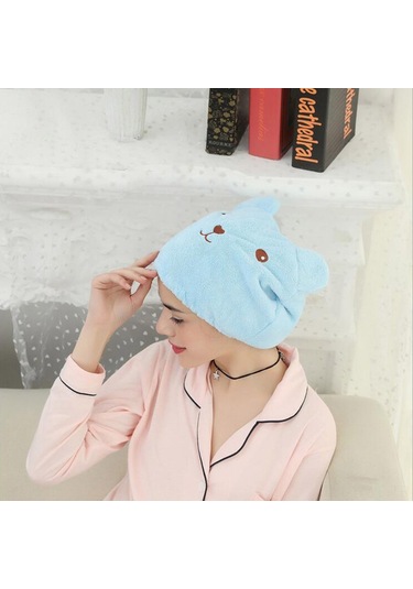 Honmex Yumuşak Süper Emici Kuru Saç Şapka, Banyo Kullanıma Uygun, Hızlı Kurutma, Yetişkinler İçin, Pembe Renkli Diğer