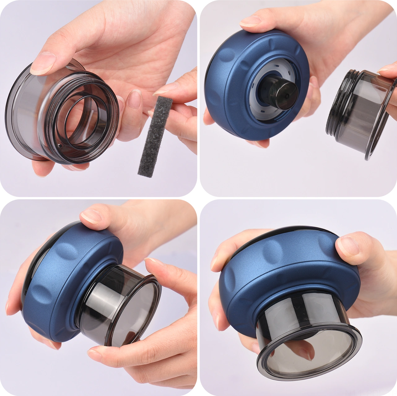 Padalink 2'li Paket Şarjlı Elektrikli Isıtmalı Vakum Kanıtlama Aleti - Akıllı Skraping, Vücut Şişliği Ve Akupunktur Masajı İçin 6 Seviye Ayarlı Çok Renkli