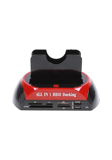 Samdoo Ide Ve Sata Disk İçin Çift Slot Docking Station, Tek Tuşla Yedekleme, Offline Klonlama, Usb 2.0, Avrupa Standartı