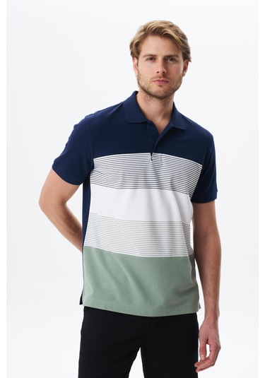Arma Erkek Regular Fit Çok Renkli % 100 Pamuk Pike Polo Yaka Tişört Y29374355002 Lacivert