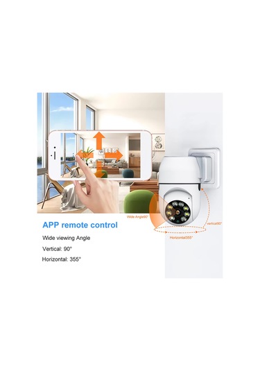 Akıllı Güvenlik Kamerası 1080p Hd Ev Kamerası Gece Görüşlü Hareket Algılama Eğim 355 Bebek Evcil Hayvan Yaşlılar İçin