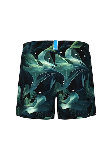 Arena Water Prints Beach Erkek Yeşil Deniz Şortu 007159630 Mavi