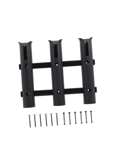 Suntek Olta Kamışı Raf Takımı 3 Tüp Tutucu Odası Siyah