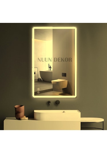 100x80 Cm Buğu Çözücülü Di Kdörtgen Ayna Di Mmer Özelli Kli Gün Işığı