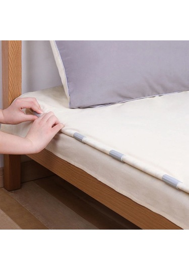 12 Adet Çok Amaçlı Çarşaf Tutucu, Sabitleyici ,kaydırmaz Nevresim Örtü Düzenleyici Klipsler 5256 Çok Renkli