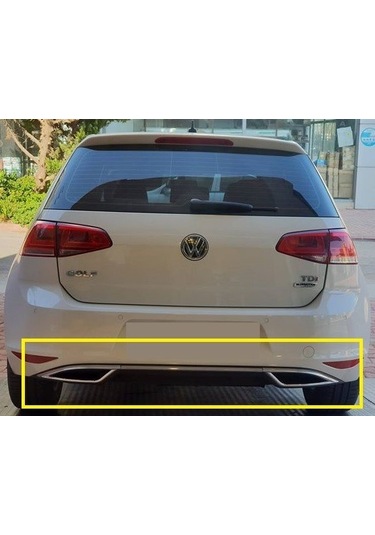 Vw Golf 7 2013-2016 Mk7 Eksoz Görünümlü Arka Difüzör