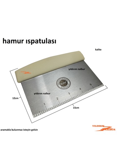 Fırın Hamur Ispatula Paslanmaz Hamur Küreği Pastaneci Ispatula Fı
