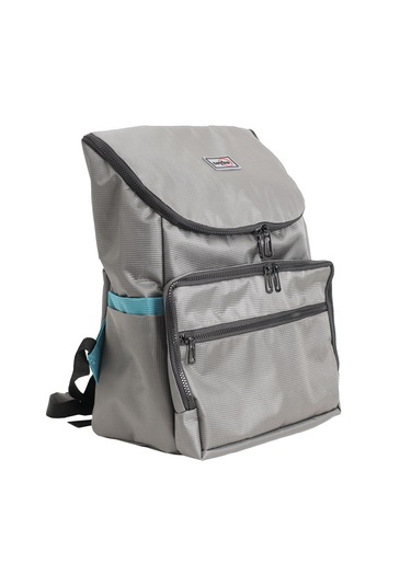 İki Renk Anne/bebek Bakım Çantası - Zeybe Gri