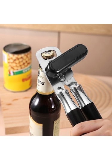 Sones Paslanmaz Çelik Konserve Açacağı Çok Amaçlı Mutfak Şişe Açacağı, Stil: Ahşap Saplı Diğer