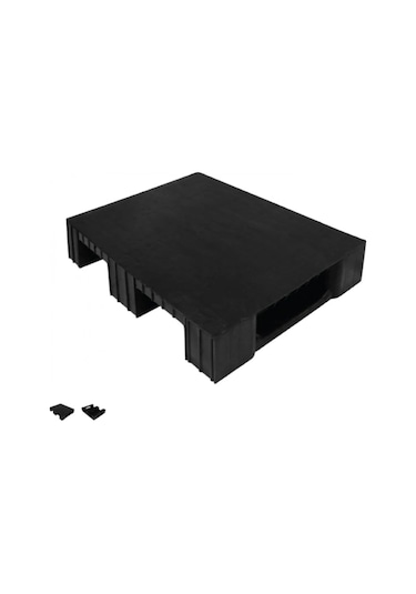 60 X 80 X 15 Cm Siyah Üzeri Kapalı Plastik Palet