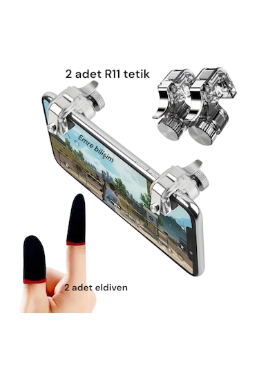 R11 +parmaklık Eldiven 1 Adet Anti-ter Ve Mobil Oyuntetik R11 1 Adet Ikili Set Emr '-Beyaz