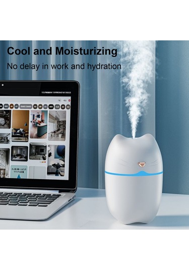 Suofeng Renkli Gece Işığı Ultrasesli Nemlendirici - 260ml Kapasite, Su Yokken Otomatik Kapanma, Usb Besleme, Ofis/oda/araç Uygun, Pembe