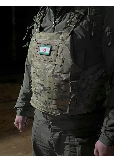 Tactochno Pvh Şerit 'inguşetya Bayrağı' Siyah Arka Plan 197314273