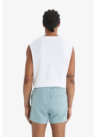 DeFactoFit Andy Baskılı Esnek Dokulu Kısa Boy Sporcu Deniz Şortu B5987AX25HSGR488