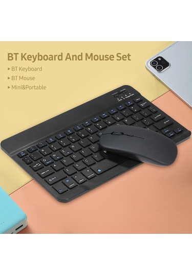 Springsun Küçük Ve İnce 78 Tuşlu Bt Klavye Seti - Mouse 3 Seviye Dpı Ayarlı, Çok Sisteme Uyumlu, Şarj Edilebilir, Pembe Mouse Pil İçermez Diğer
