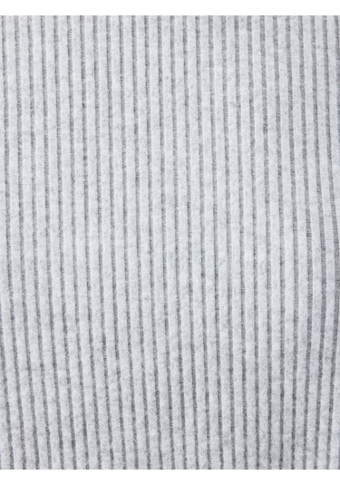 Long Crop Kadın Sweatshirt Gri Melanj
