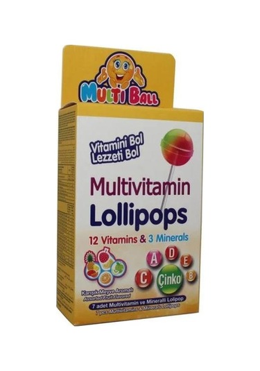 Multiball Multivitamin Lollipops 7 Adet