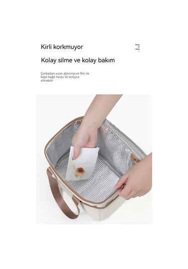 Lıcorıce Açık Piknik Alüminyum Folyo Isı Yalıtım Su Geçirmez Yemek Çantası Benton Çantası Orta Haki