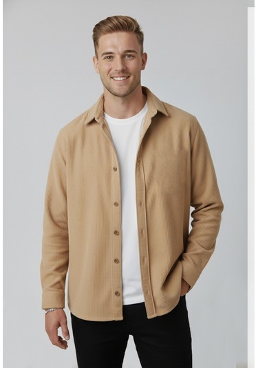 Deepsea Erkek Camel Kadife Fitilli Rahat Kesim Gömlek Yumuşak Dokulu Likralı Kadife Gömlek 2600758 Camel Deepsea Erkek Camel Kadife Fitilli Rahat Kesim Gömlek Yumuşak Dokulu Likralı Kadife Gömlek 2600758 Camel