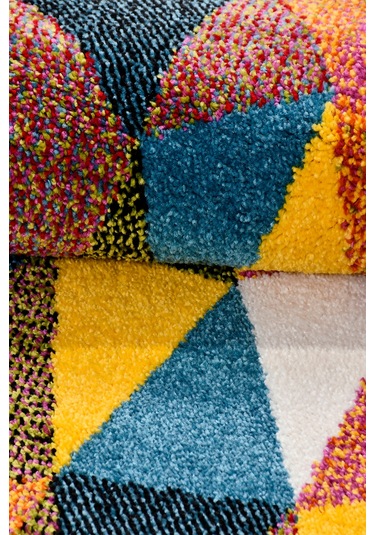 Colora Halı Koleksiyonu Yumuşak Renkli Kare Halı, Tozumaz, Modern Tasarım Ve Kolay Temizlik Multi 3