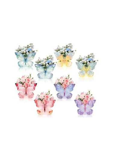 Willowhaven 12 Adet 3d Kelebek Parti Davetiyesi Elektriksiz Ev Dekoru Çiçek Temalı Kutu