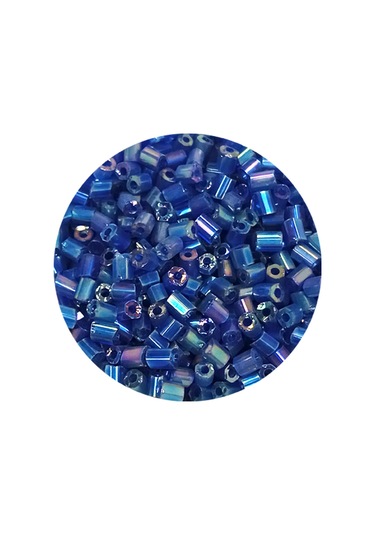 Kesme Cam Boncuk 2mm - 60 Gram - Koyu Mavi - Bnc392