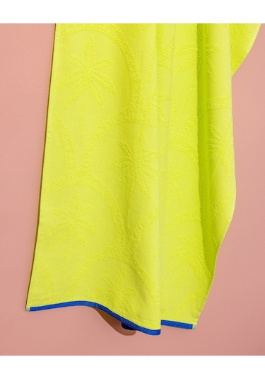 Madame Coco Palmie %100 Pamuk Plaj Havlusu - Yeşil - 70x150 Cm 8684427222850 Yeşil