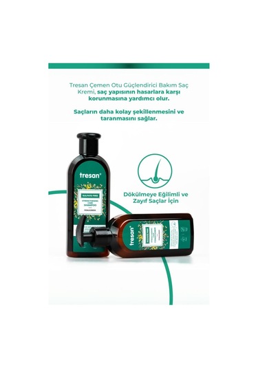 Tresan Çemen Otu Güçlendirici Sülfatsız Bakım Saç Kremi 300 Ml