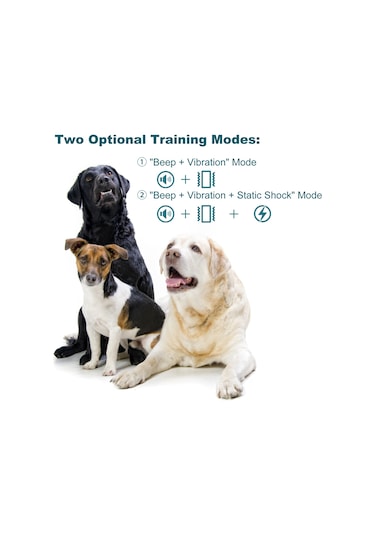 Köpek Eğitim Cihazı Köpekler İçin Havlama Tasması Su Geçirmez Ip67 Şarj Edilebilir Köpek Elektronik -siyah