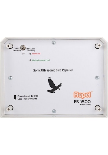 Repel EB1500 Sonic Ultrasonic Kuş Kovucu Cihaz 1500 M² Etkili 2'li