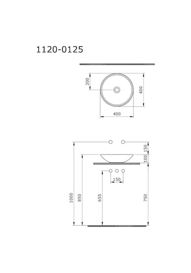 Bocchi Venezia Çanak Lavabo Beyaz - 1120-001-0125 Beyaz