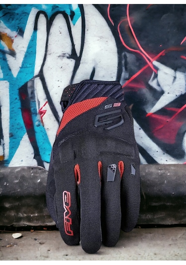 Five Gloves Rs3 Evo Motosiklet Eldiveni Kırmızı - Siyah