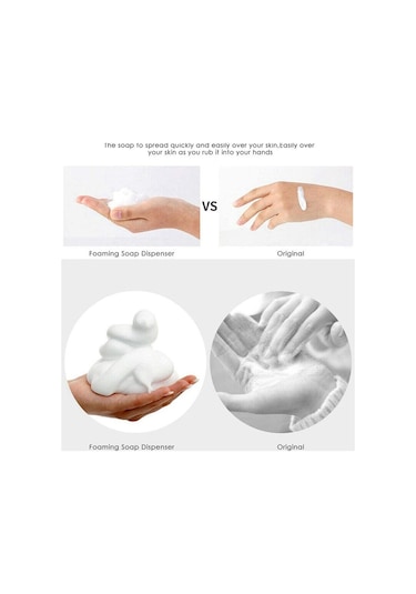 Lebıhmurah Bf1226 Quanbu 2020 8'li Paket Köpük Sabunluk Şişeleri,mutfak Ve Banyo Lavabolarında Köpüren El Sabunu - Çocuklar İçin Kolay Pres Pompası Beyaz