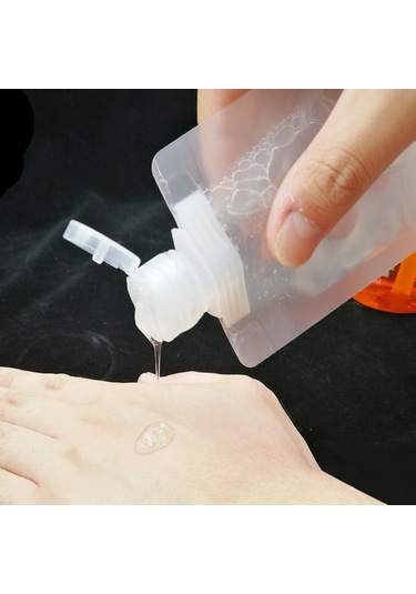 Qingmipy Seyahat Taşınabilir 30ml+50ml+100ml Mat Lüx Sıvı Depolama Poşetleri Her Boyut 5 Adet - Basınç Dayanıklı, Damlacık Sağlam, Kendi Kendine Dik Duran Kapaklı Diğer